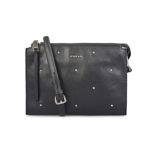 Trendy Elegant Rivet Leather Pouch Wallet Clutch Sac à main