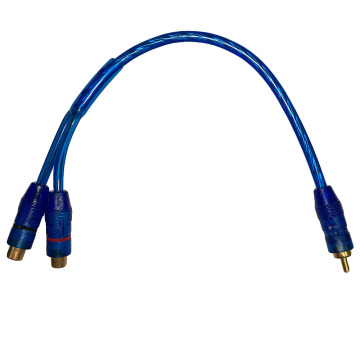 Colourful 2 RCA Audio Video Copper Y Adapter Splitter