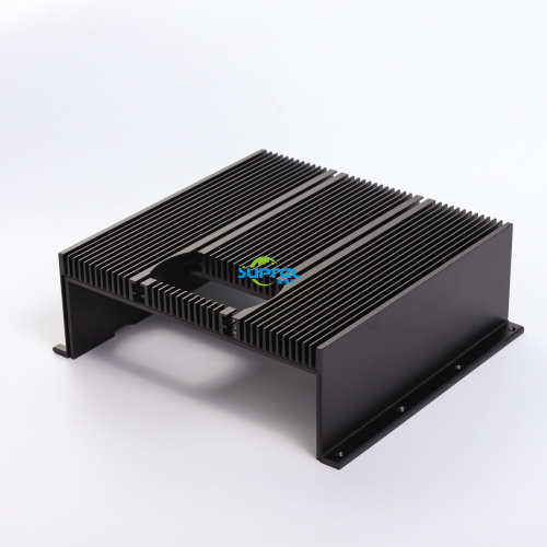 Powder coated black heatsinks box