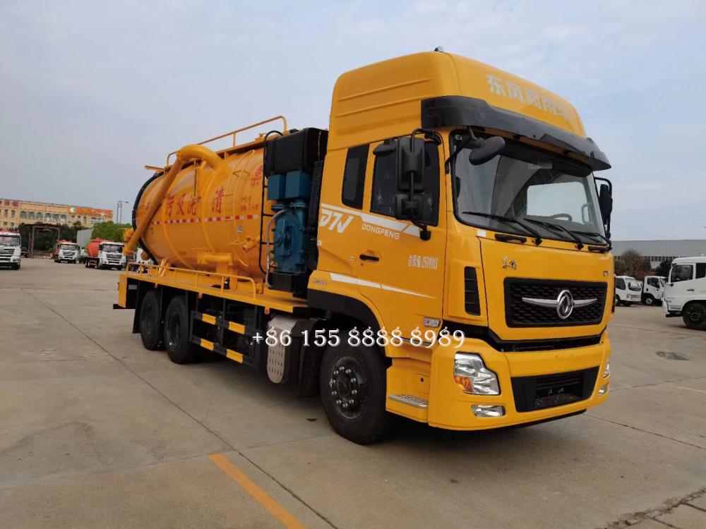 6x4 Dongfeng 22m3 Tank Mehole Santer للمبيعات