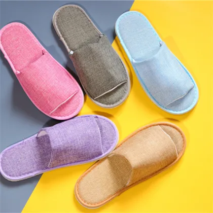 Biodegradable Cotton Waffle Hotel Slippers