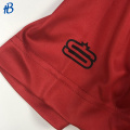 Polo de polo estampado de hombres rojas personalizados de alta calidad