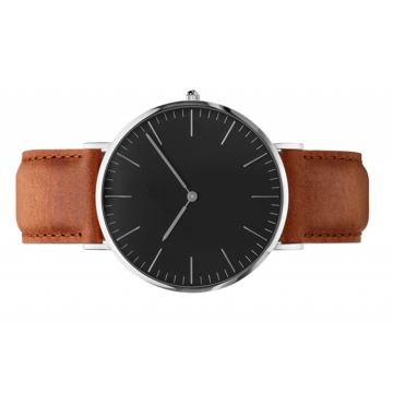 Mens Watches with Quartz Movement and Leather Band