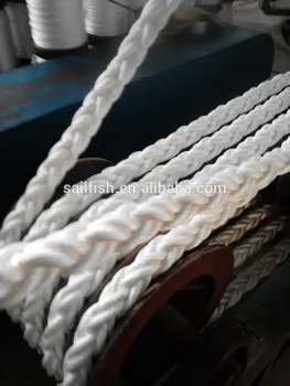 32mm,48mm,64mm,70mm and 72mm pp and polyester mixed 8 strand mooring rope