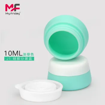 Wholesale colorful soft bpa free silicone 10ml 20ml cosmetic lotion jars