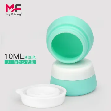 Wholesale colorful soft bpa free silicone 10ml 20ml cosmetic lotion jars