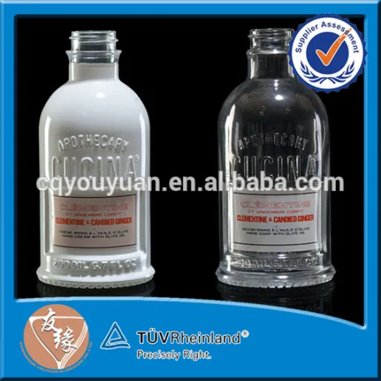 Round Liquid Crystal Glass Bottle 200ML Empty Foaming Soap Bottle