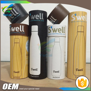 Direct factory custom biodegradable paper pushup tubes with lid, paper cardboard tubes for glass