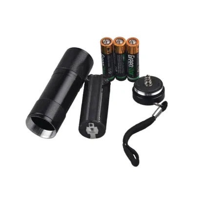 Free Laser Logo Aluminum Alloy Promotional 9 LED Fleshlight Torch