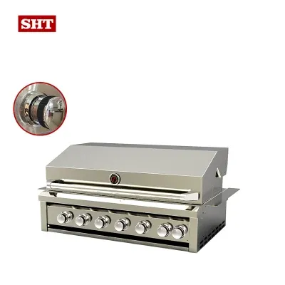 Stainless Steel Barbecue Built in 6 Burner Grill