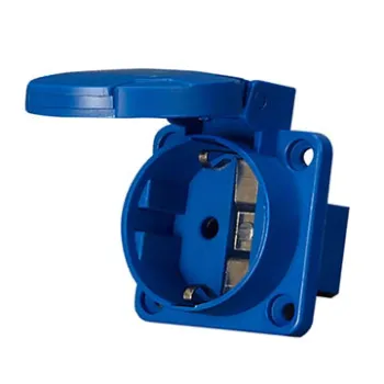 IP44 Waterproof 2-pin 230V AC 16A Industrial Schuko Socket, RoHS Directive-compliant