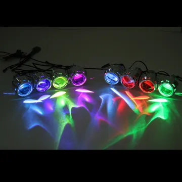 RGB Addressable Demon Eyes LED Devil Eyes for Projector Lens Headlights Retrofit with Wireless Bluetooth