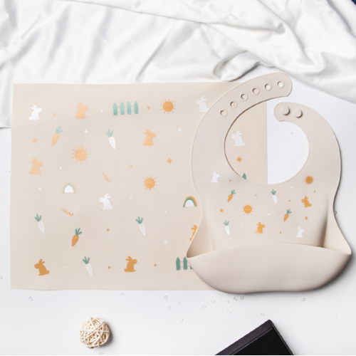 Custom 2Pack Silicon Baby Lätzchen Placemat für Kinder