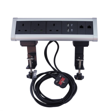 BS certificate Removable Desk Outlets/Desk Mount Clamp-on Surge Protector Spcket
