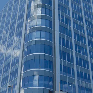 Custom Aluminum Glass Curtain Wall for Building Exterior with Varied Surface Colors