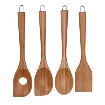 Bamboo spoon set with hook