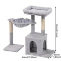 Torre de escalada para gatos y gatitos, rascador interior duradero y ecológico de Sisal, actividad de varios niveles, condominio, nido suave, muebles compactos para mascotas