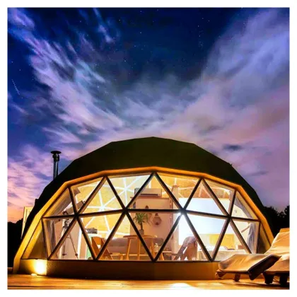 High Quality 7m Glamping Domes with Bathroom for Resorts and Hotels