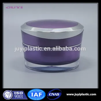 beautiful 15g 30g 50g cone round purple acrylic cosmetic container jars, plastic cosmetic container packaging bottle cream jars