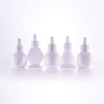 Wholesale different shape opal white dropper bottle