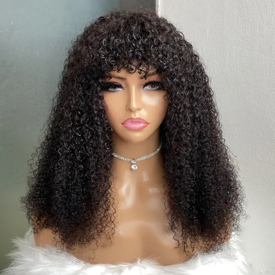 Wholesale 100% Raw Virgin Remy Human Hair Wigs - Natural Color Kinky Curly