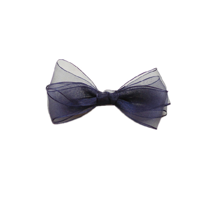 Organza ribbon Bow deep blue