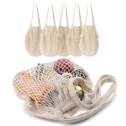 Eco-Friendly Reusable Cotton Mesh Shopping Bags