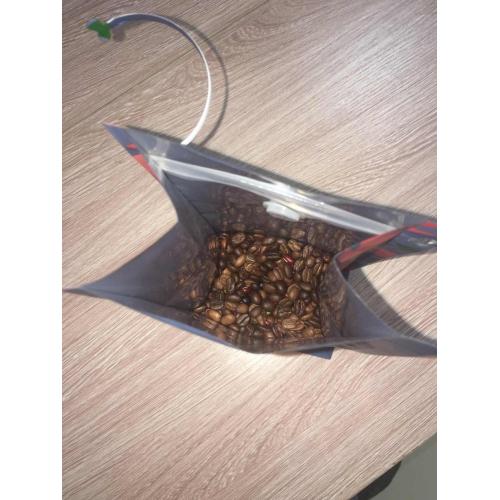 Bolsas de café compostables para embalaje ecológico de frijoles dorados