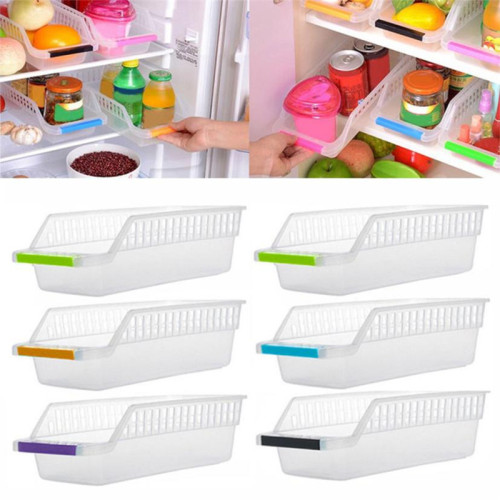 1/3Pcs creative fashion sliding kitchen refrigerator freezer refrigerator storage rack shelf drawer storage box WF713239