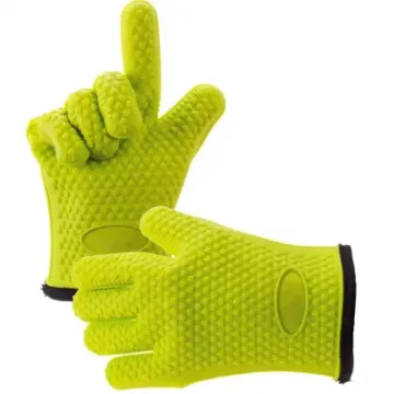 Barbecue Cooking Baking Food BBQ Kitchen Silicone Oven Heat Resistant Grilling Gloves