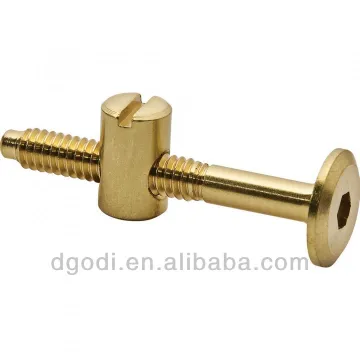 brass furniture screw bolt and nut, brass connector bolt