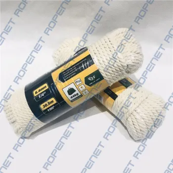 Twisted Natural Cotton Material Rope for Crochet