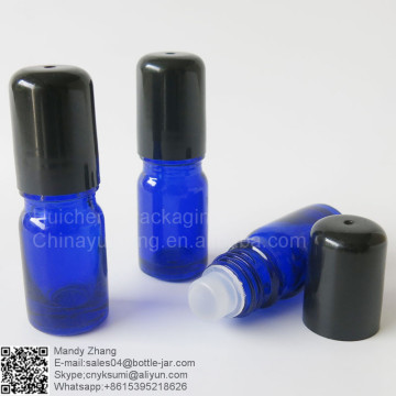 5ml blue glass roll on perfume bottle