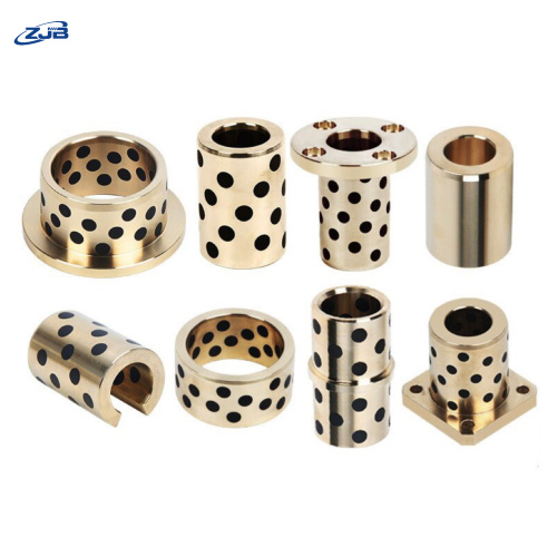 Heavy equipment oil-free self-lubricating bushings Flange plain bearings Bronze graphite bushings