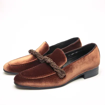 British Retro Men's Fashion Leather Shoes: Comfortable and Stylish Suede Party Shoes