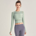 Train Cropped top Long Sleeve with Thumbholes