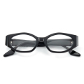 Оптовая модная раунда прозрачные ацетатные оптические очки для мужчин.