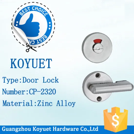 Hot Factory Directly Toilet Fitting Zinc Alloy Bathroom Door Lock