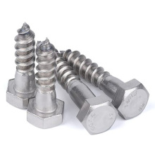 M6M8M10 Tornillos para madeira de cabeza hexagonal de aceiro inoxidable DIN571