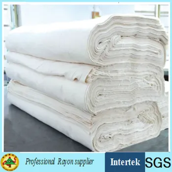 Stock 32s Raw Grey Rayon Fabric Made by Air Jet Loom