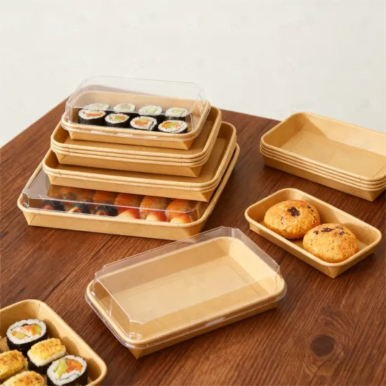 Disposable Eco-friendly Paper Sushi Packaging Microwaveable
