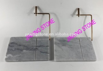 2015 Popular Grey Marble Cheese Slicer with Copper Wire /Marble Cheese Board/Marble Cheese Cutter