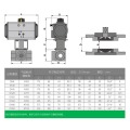 Pneumatic high-pressure three-way ball valve