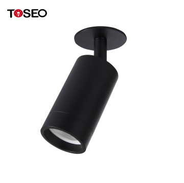 Adjustable Dimmable Commercial Down Lights in Black and White: Aluminum Recessed and Surface Mounted Indoor Lighting Solutions