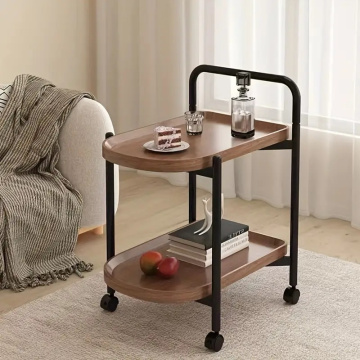 Tavolo laterale di divano di design nordico con ruote per soggiorno e camera da letto