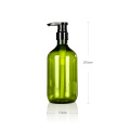 16oz/500ml Refillable Green Plastic Shampoo Dispenser Bottle