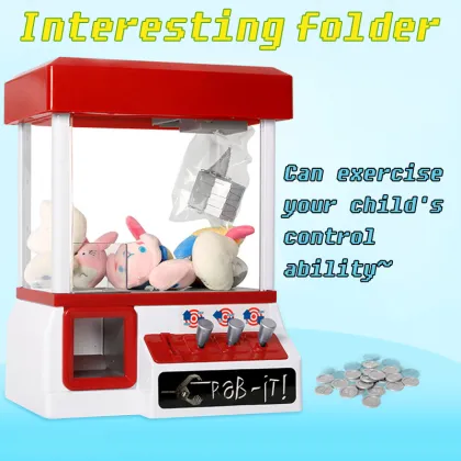 Children Coin Operated Games Mini Claw Hanging Doll Machine Doll Catcher Toy Crane Candy Grabber Machines Game Kids Claw Machine