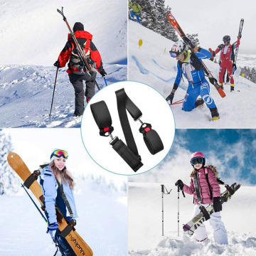 Ski Carrier Strap Shoulder Sling sareng Bantalan Bantal