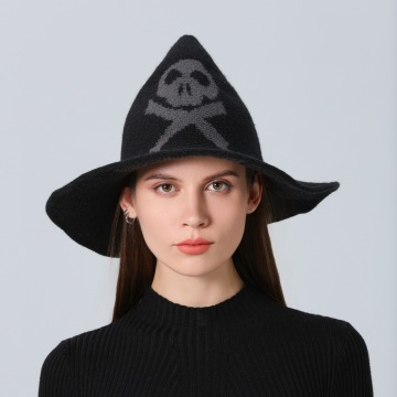 Wholesale Women's Halloween Wool Knitted Witch Hat