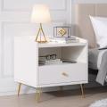 Modern Bedroom Bedside Table Wrought Iron Storage Cabinet